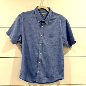 Men’s Ash & Erie Cotton/Linen SS Button Down
